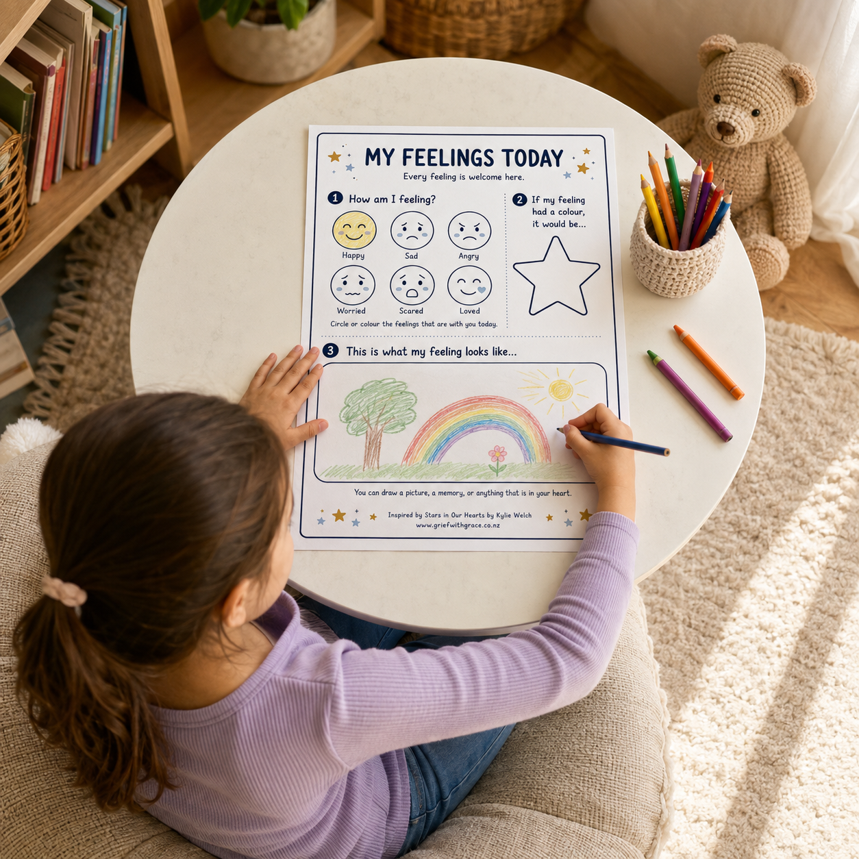 My Feelings Today - Children’s Grief Printable