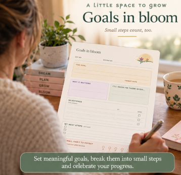 A Little Space to Bloom – 10-Page Journal