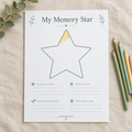 My Memory Star printable display mockup
